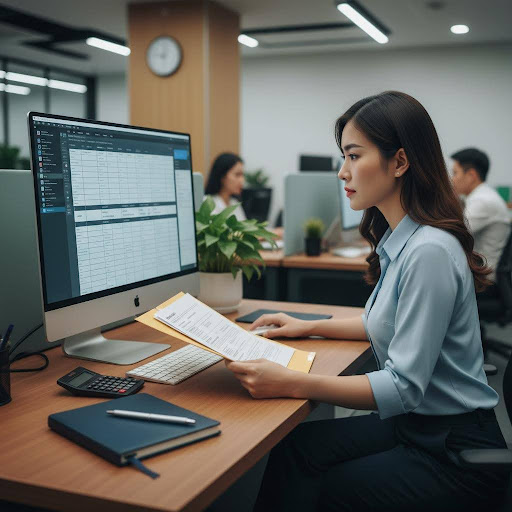 Công việc hàng ngày của kế toán công nợ đòi hỏi sự tỉ mỉ và chính xác cao trong việc kiểm tra và hạch toán chứng từ.