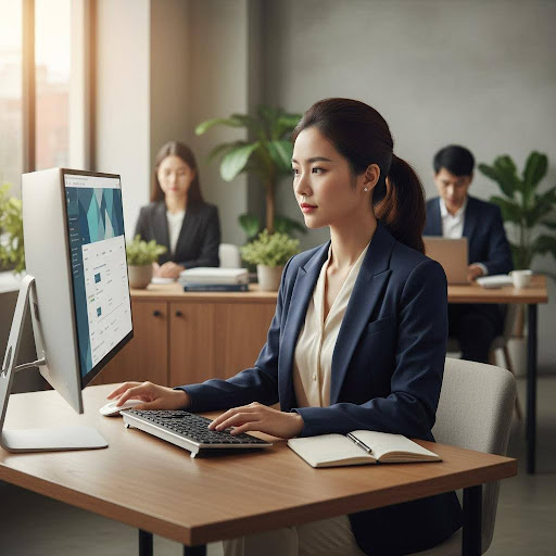 Kế toán viên chuyên nghiệp ứng dụng nguyên tắc kế toán để đảm bảo độ chính xác tài chính.
