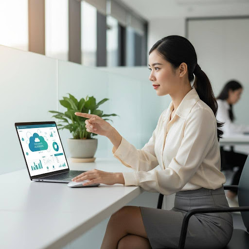 Phần mềm kế toán đám mây giúp kế toán viên truy cập dữ liệu và làm việc linh hoạt mọi lúc, mọi nơi.